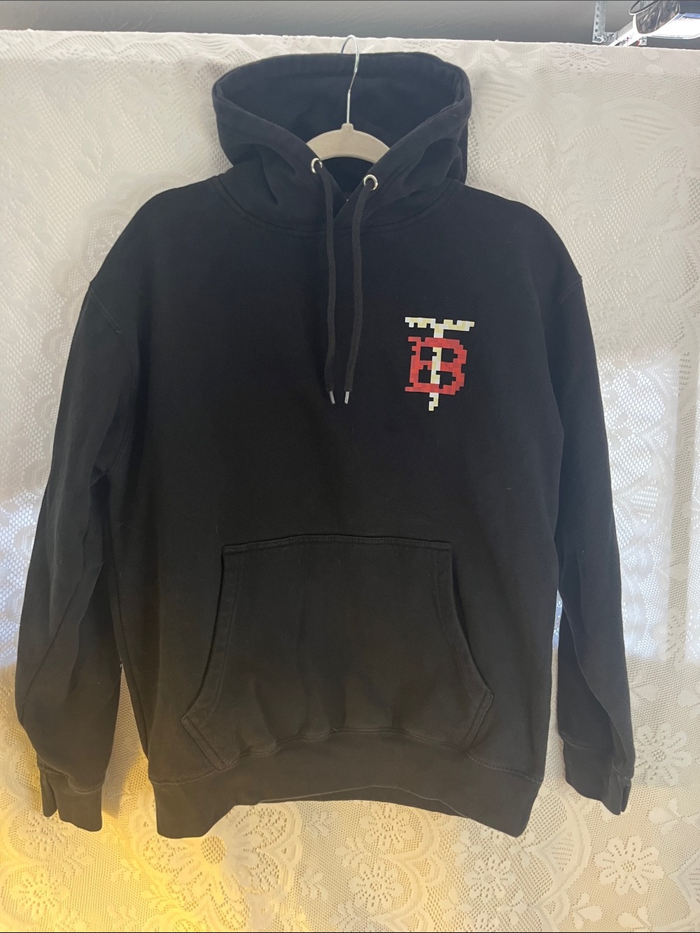 Minecraft Techno Blade Black Graphic Pullover Hoodie M